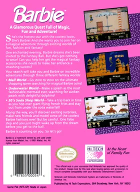 Barbie (USA) (Rev 1) box cover back